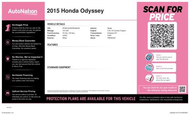 2015 Honda Odyssey EX-L -
                  Hardeeville, SC
