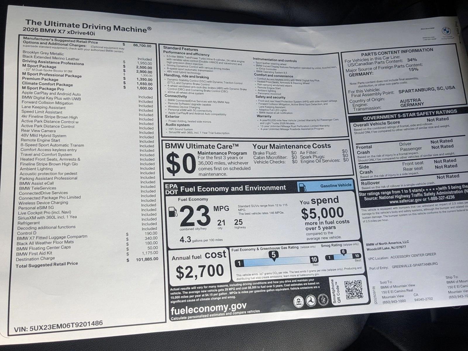 2026 BMW X7 40i - Photo 19