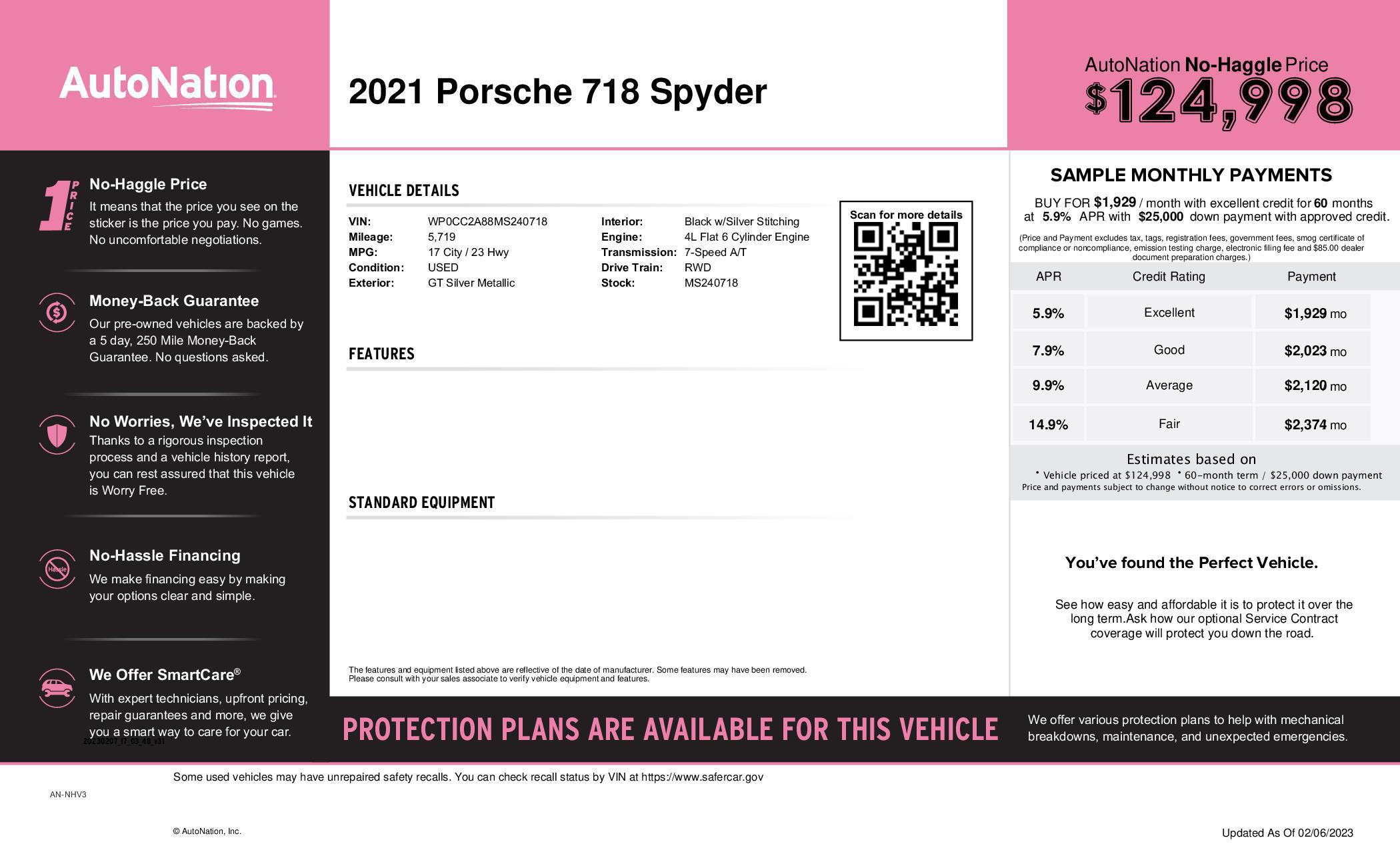 2021 Porsche 718 Cayman Spyder's photo