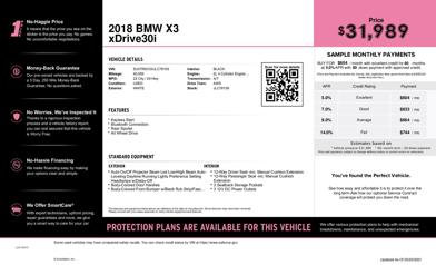 2018 BMW X3 xDrive30i -
                  Westmont, IL