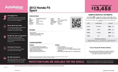 2012 Honda Fit Sport -
                  Tucson, AZ