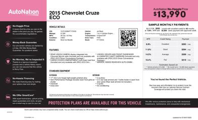 2015 Chevrolet Cruze Eco -
                  Amarillo, TX