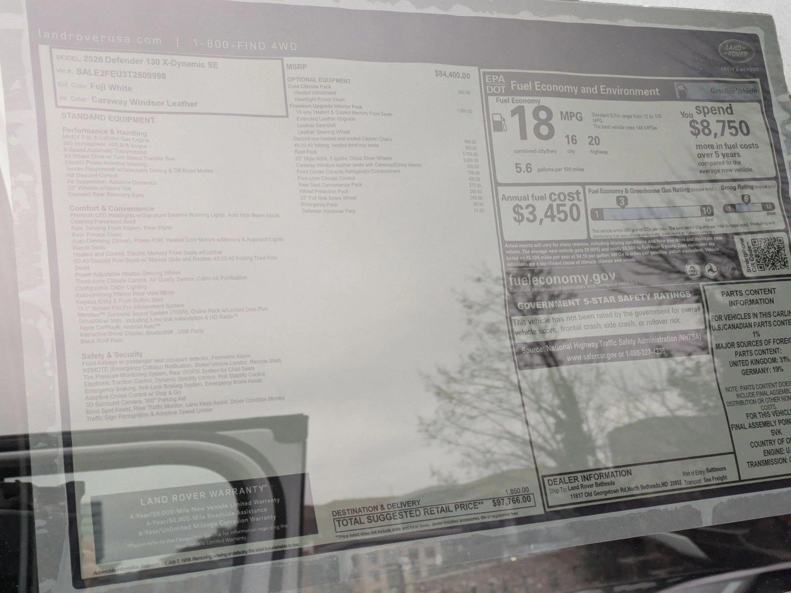 2026 Land Rover Defender X-Dynamic SE - Photo 20