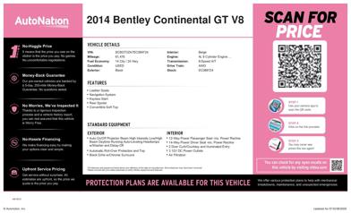 2014 Bentley Continental GT -
                  Miami Lakes, FL