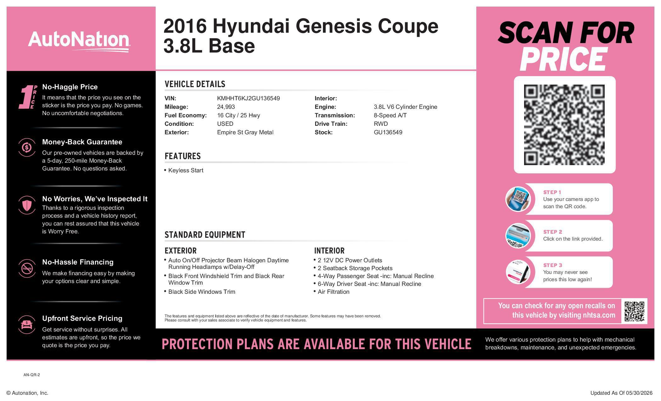 2016 Hyundai Genesis Coupe 3.8 8-Speed A/T's photo