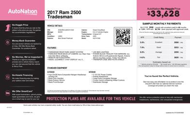 2017 RAM 2500 Tradesman -
                  Amarillo, TX