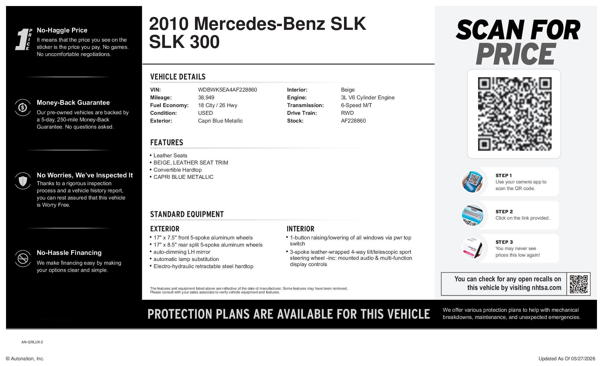 2010 Mercedes-Benz SLK SLK300 Diamond White Edition's photo