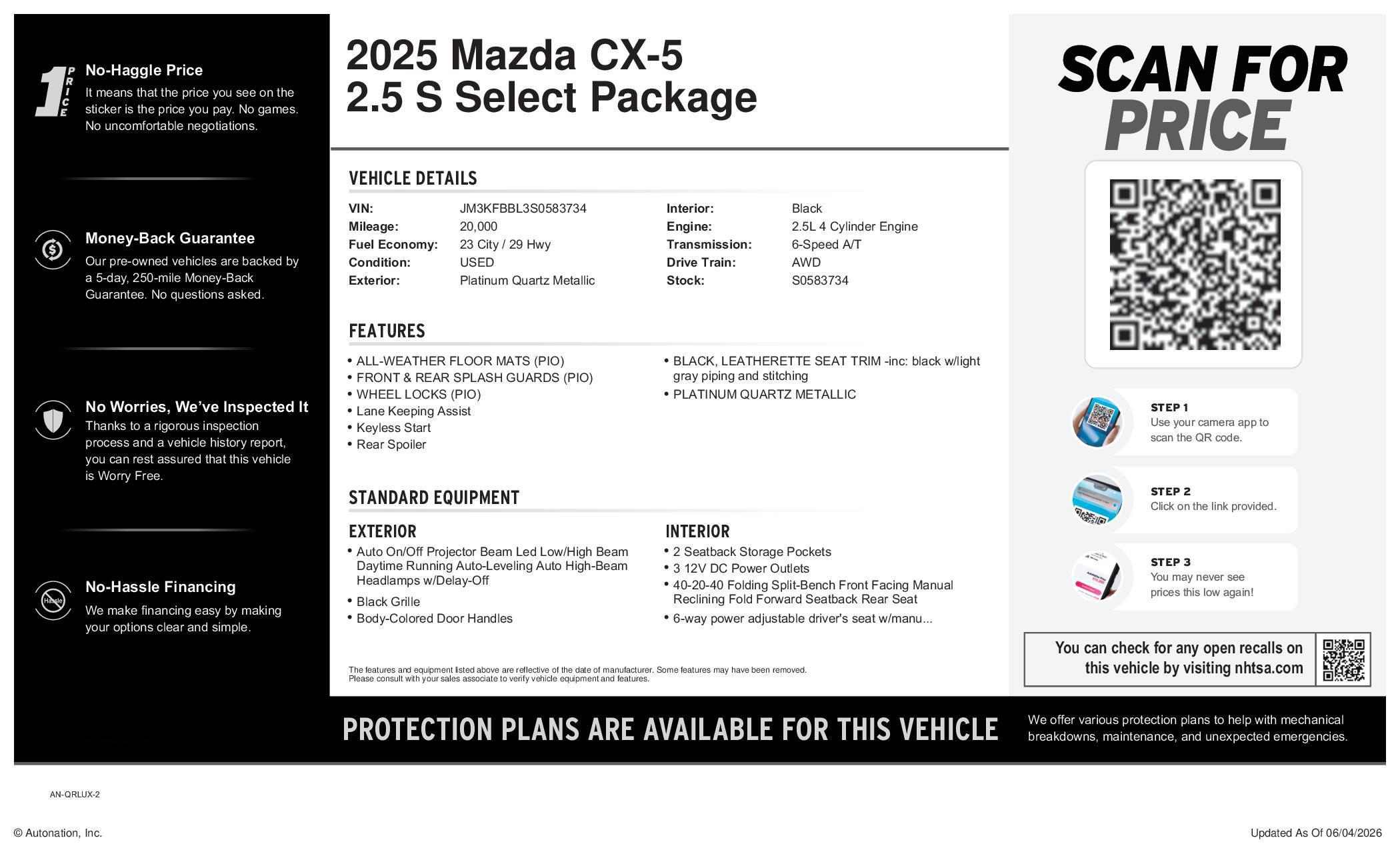 2025 Mazda CX-5 S Select Package Auto AWD's photo